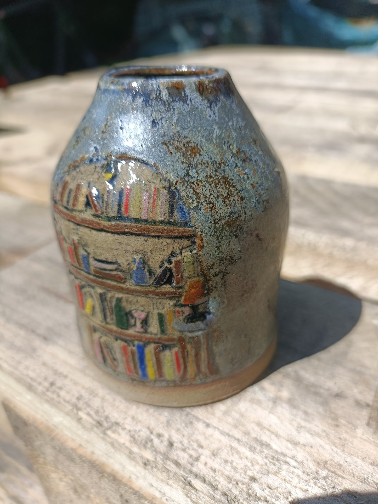 Mini book shelf bud vase
