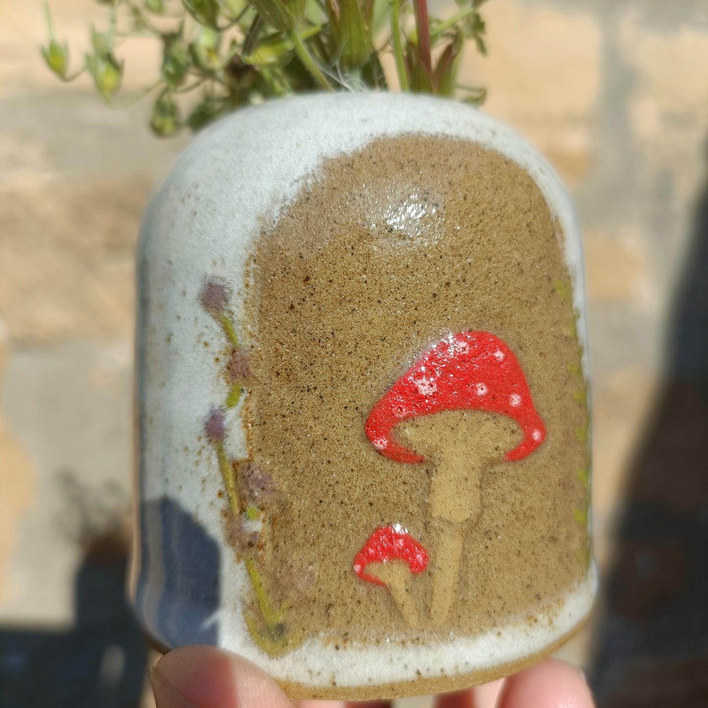 Mushroom Bud vase