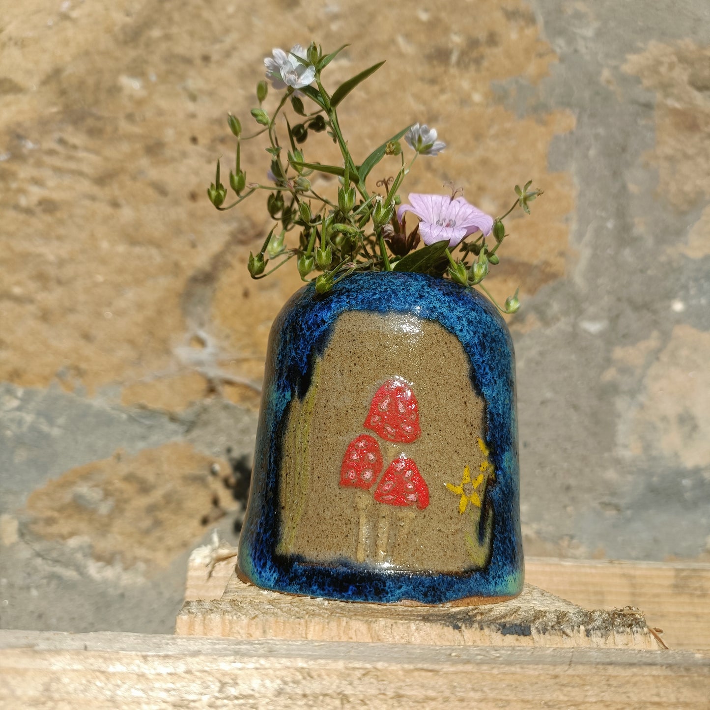 Mushroom Bud Vase