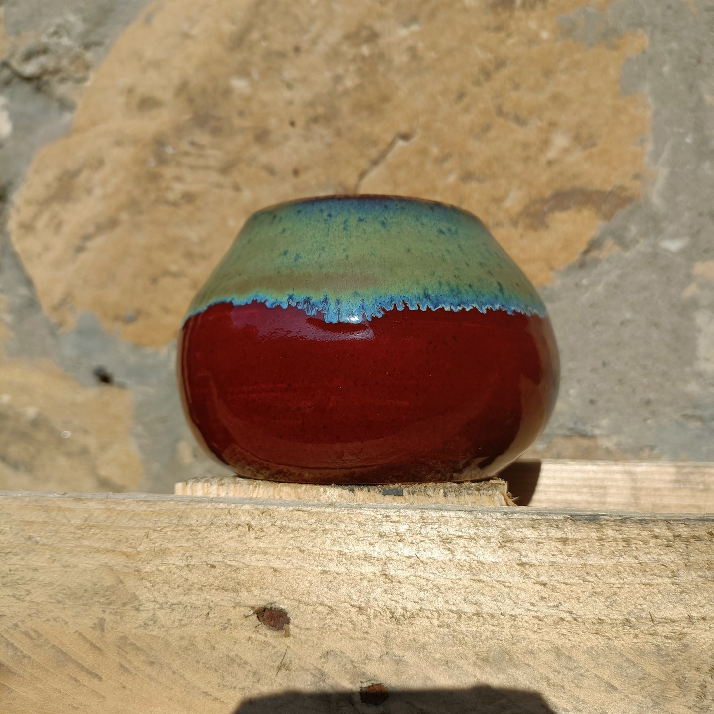 Red and Green Bowl Vase