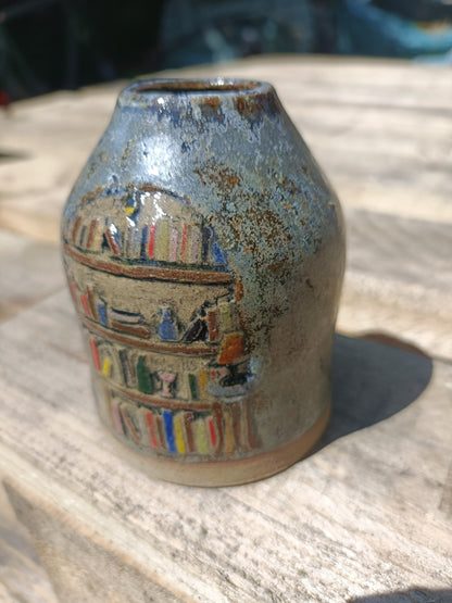 Mini book shelf bud vase