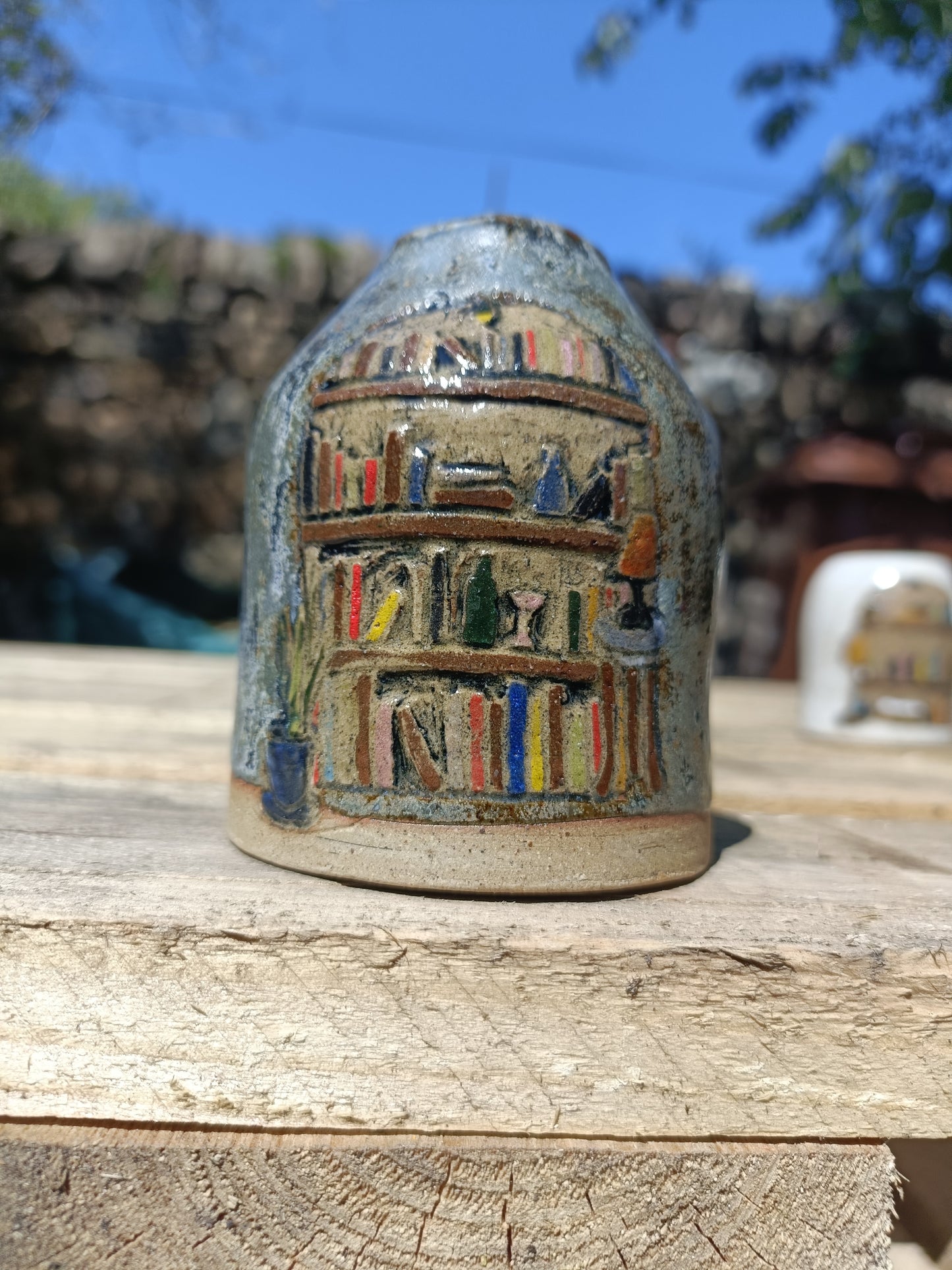 Mini book shelf bud vase